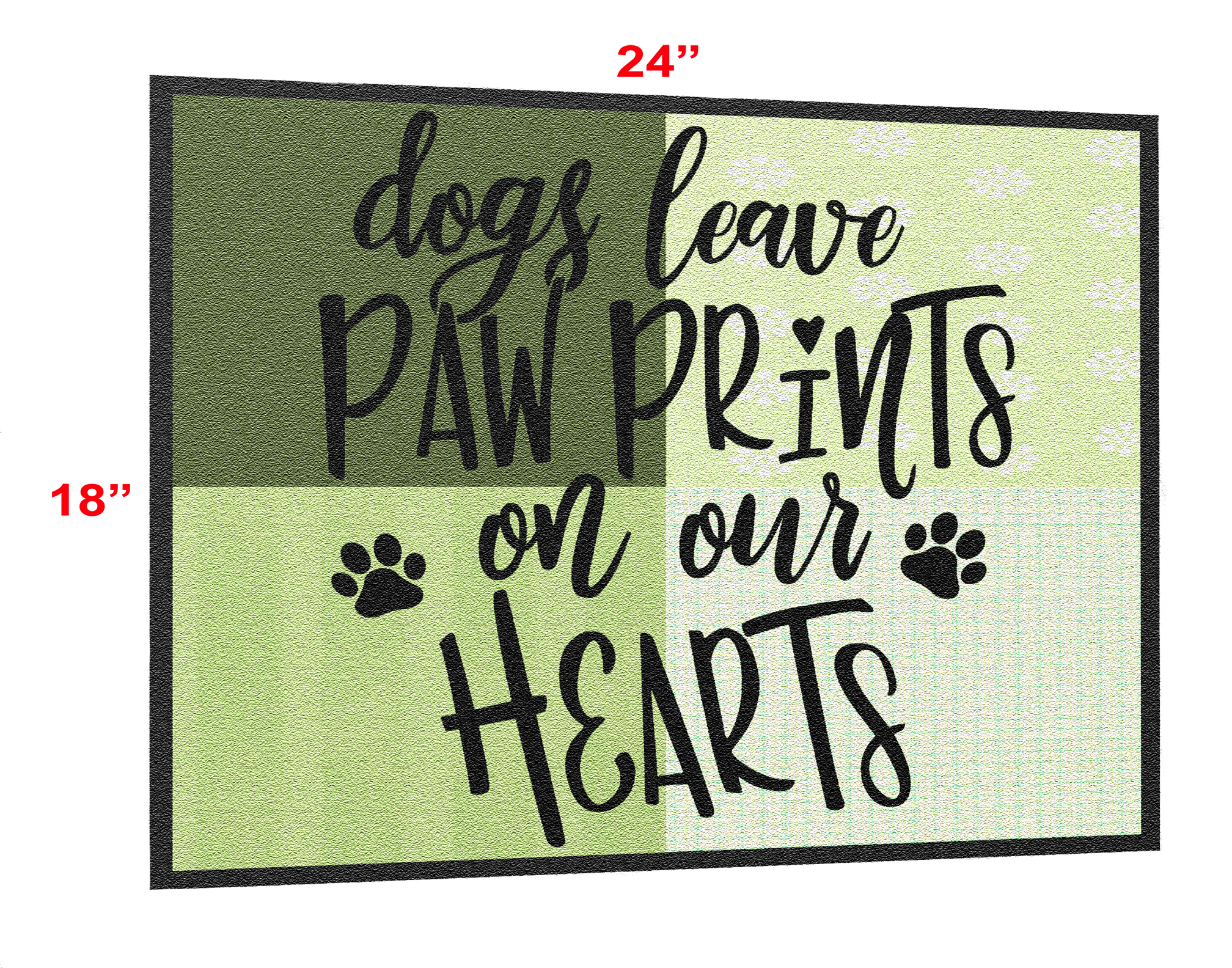 Earth Rugs DBP-313 Paw Prings Dog Bone 18x28